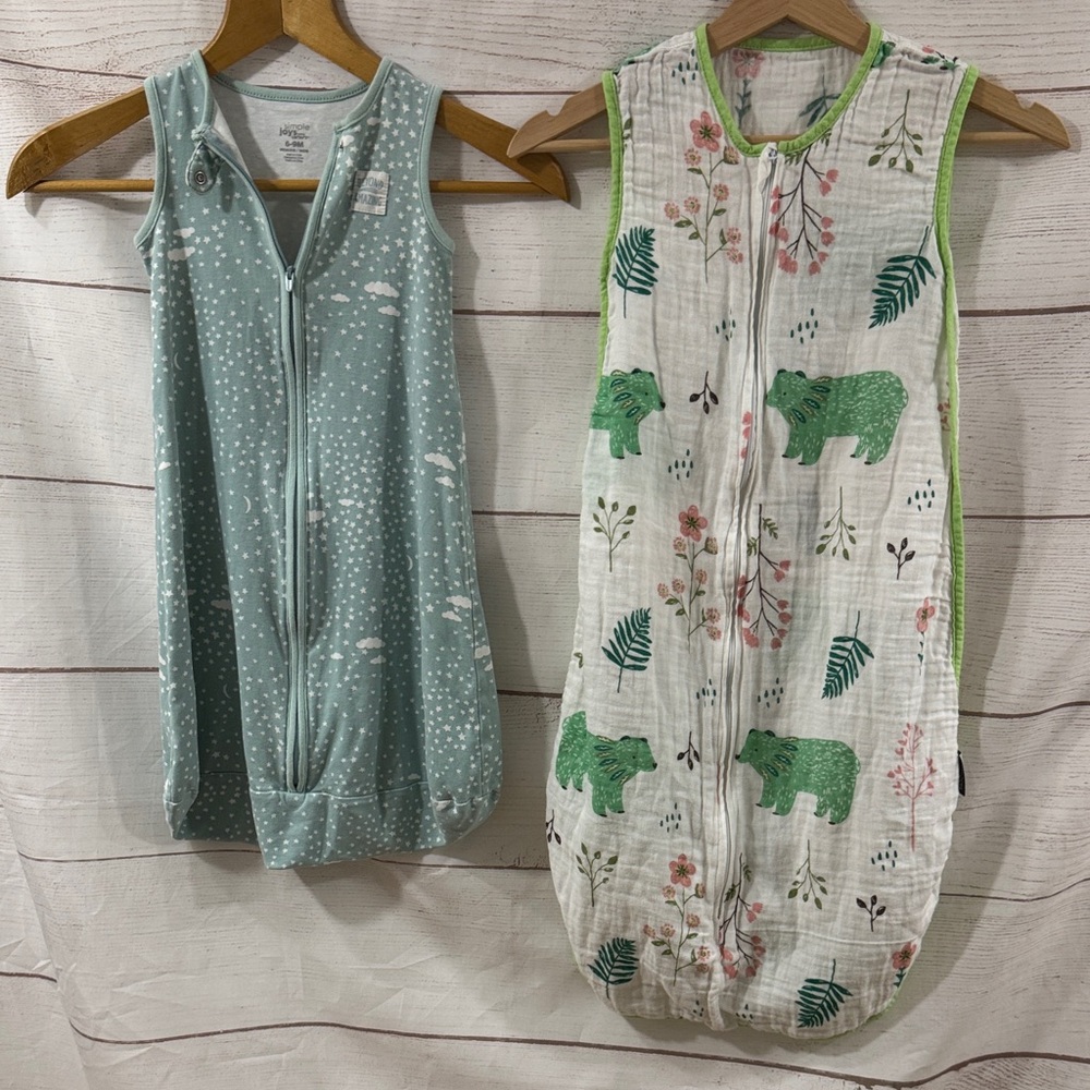 Set of 2 Baby Sleep Sacks -Simple Joys Carters size 6-9 month